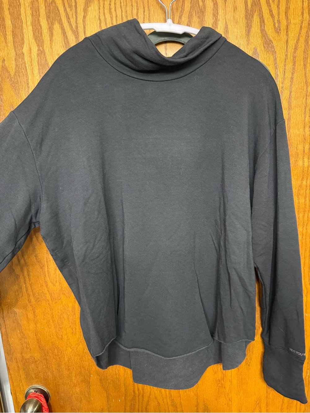 aerie Black Funnel Neck Sweatshirt